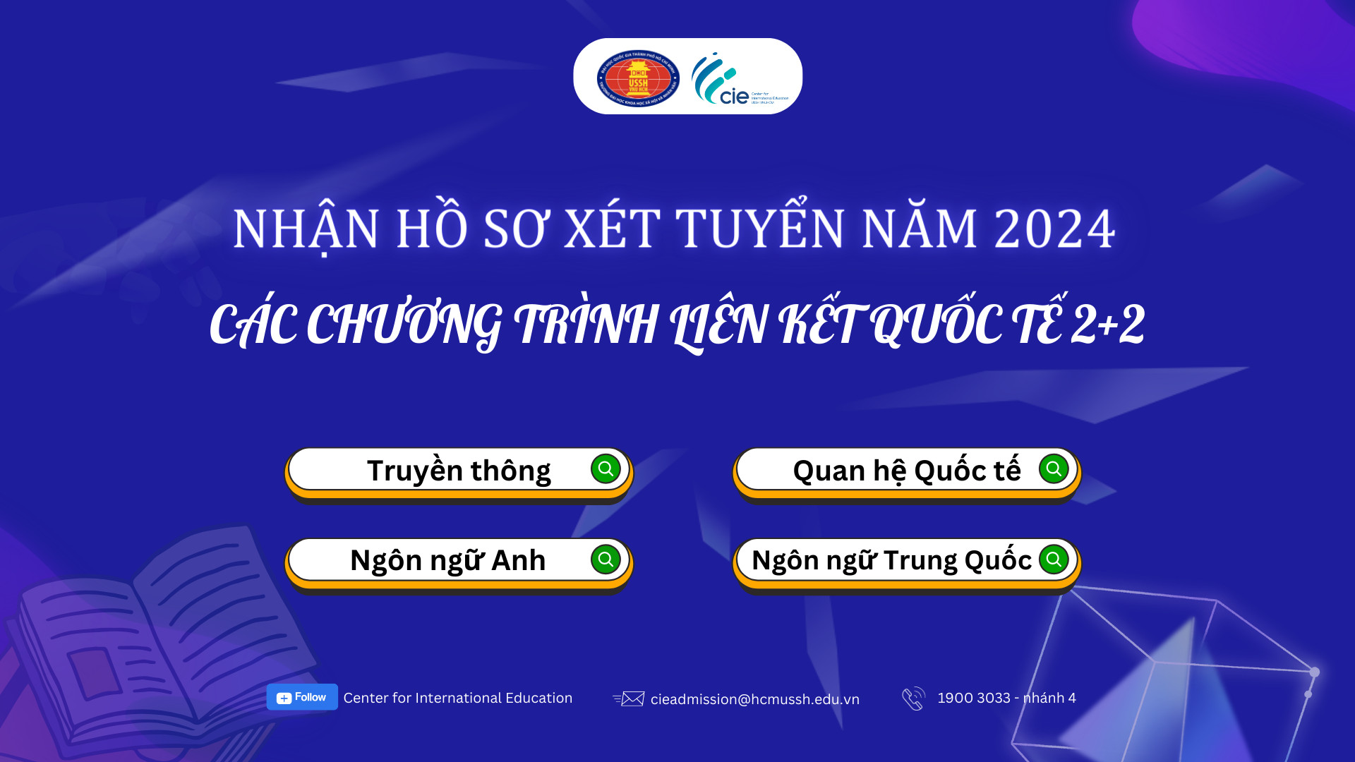 Chính thức nhận hồ sơ xét tuyển chương trình liên kết quốc tế 2+2 năm 2024