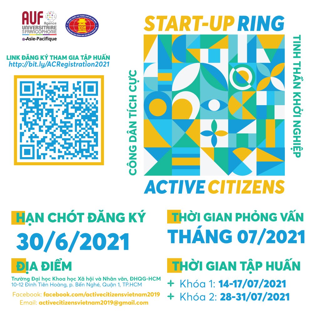 Mời đăng ký tham gia Chương trình “Công dân tích cực – Tinh thần khởi nghiệp”
