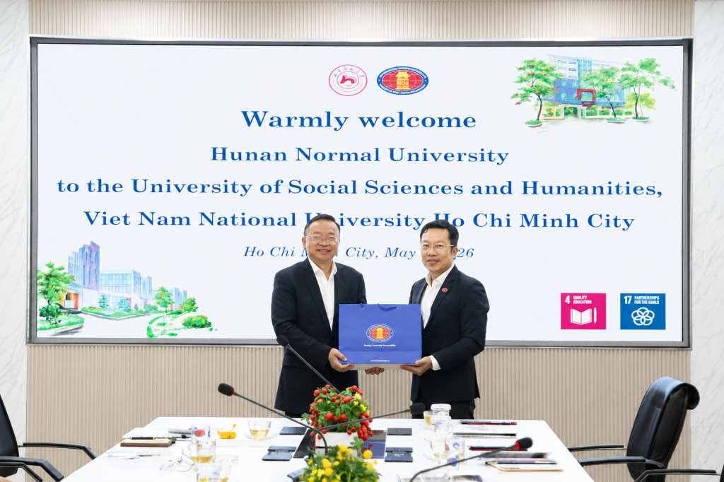 Buổi làm việc mở ra nhiều triển vọng hợp tác giữa hai đơn vị trong lĩnh vực đào tạo, nghiên cứu và giao lưu học thuật quốc tế. - Ảnh: YẾN NHI