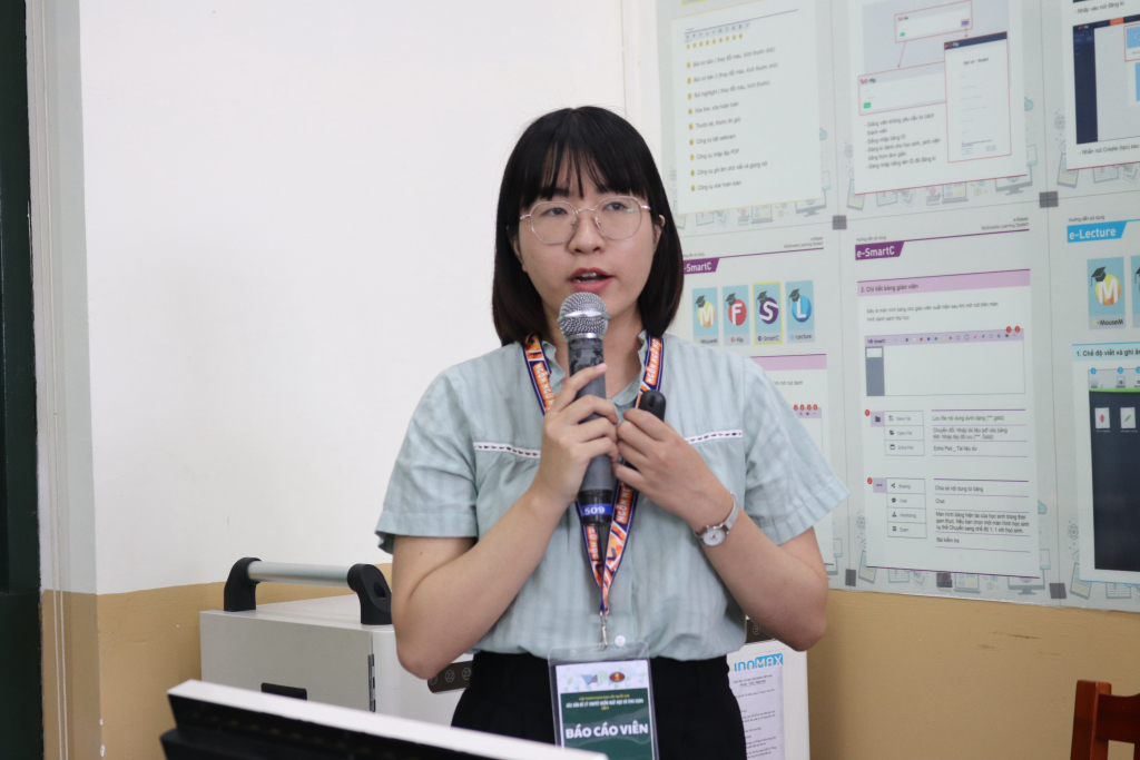 Các báo cáo viên tại tiểu ban Ngôn ngữ học lý thuyết trình bày tham luận tại hội thảo - Ảnh: THẢO TIÊN